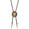 Chapéu de Brim Retro Europeu e Americano Espiga de Arroz Estrela de Cinco Pontas Masculino e Feminino Par Corda de Couro de Vaca Corrente Longa de Lã Pingente de Gravata Polo
