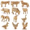Novo Modelo Artificial de Animal de Fazenda Aves Mini Frango, Pato, Ganso, Cavalo, Vaca Figura Sólida Criativa