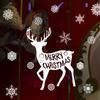 Decoración navideña para ventanas Pegatinas de cristal Pegatinas navideñas de copo de nieve y alce Pegatinas para ventanas Pegatinas autoadhesivas SK-J-6040