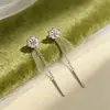 Brincos de Fio com Borla de Edelweiss 999 Prata Pura para Mulheres, Luxo Leve, Brincos de Moda de Alta Qualidade, Brincos Simples Versáteis do Instagram Venda por Atacado