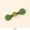 Hengmeihe Botón de Placa Cheongsam Nuevo Chinoiserie Jade Botón de una Palabra Fragante Retro Dinastía Han Tejido a Mano Accesorios de Botones