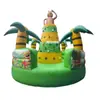 Castillo Inflable Grande para Exteriores para Niños, Instalación de Juego Interactivo para Padres e Hijos, Base Engrosada de PVC Antideslizante