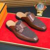 Mocasines para Hombre Talla Grande Transfronteriza Talla 46 Verano Nuevos Zapatos de Cuero de Media Caña Moda Peluquero Zapatos de Cuero sin Talón Slip-On