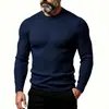 Suéter de Punto para Hombre 2026 Transfronterizo Europeo y Americano Ajuste Delgado Elástico Color Sólido con Cuello Redondo y Patrón de Trenza Moda Pulóver para Hombre