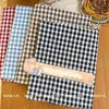 Tela de cuadros de algodón, tejido liso de hilo teñido de algodón puro, estilo fresco para camisas, ropa, faldas, tela para manualidades DIY, material de algodón