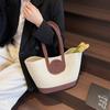 Bolsa de Ombro Tecida com Corda de Algodão de Grande Capacidade para o Dia a Dia 2025 Nova Moda Casual para Praia Férias Bolsa Tote Portátil