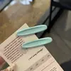 Pinza para el pelo ovalada linda y colorida, resorte de crema, versátil para primavera y verano, clip para flequillo lateral de niña, pinza estilo coreano macarrón