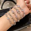 Pulsera minimalista de calabaza con flor y piedra ojo de gato redonda en forma de corazón, pulsera de nicho de lujo ligero, joyería de moda y versátil