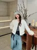 Jaqueta Baseball Satinada Estilo Coreano com Gola Alta para Mulheres, Nova Coleção Primavera 2026, Jaqueta Top Versátil Solta da Moda