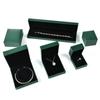 Caja de Joyería con Tapa abatible y Ángulo Recto de Piel Sintética, Caja de Embalaje de Joyería Dorada, Caja de Joyería para Anillos, Colgantes y Collares