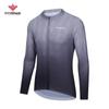 Ropa de ciclismo de manga larga transpirable para hombre, ropa de ciclismo de exterior de otoño, con cremallera fina, para ciclismo de carretera, venta al por mayor