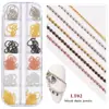 Accesorios Transfronterizos para Uñas Nuevas Cadena Pequeña Estilo Ins 12 Estilos en Caja Oro y Plata Pegatinas Decorativas para Uñas DIY Cadena Metálica