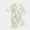 Set de Muselina para Bebé, Ropa de Casa para Bebé, Tops y Pantalones de Fibra de Bambú de Manga Larga, Ropa de Verano con Aire Acondicionado para Niñas
