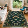 Alfombra de Piso de Terciopelo de Cristal con Diseño de Mariposa y Insecto para Sala de Estar, Alfombra Antideslizante Resistente al Desgaste para Área Grande, Alfombra Aislante
