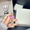 Reloj Emperatriz Viuda Nuevo para Mujer Oro Rosa Azul Hielo Fruta del Dragón Cereza Correa de Acero Esfera Pequeña Correa de Acero Reloj para Mujer Envío Directo