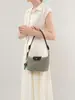 Couro bovino de camada superior com tecido fly-knit, bolsa tecida à mão, nova bolsa de ombro de mão, bolsa crossbody tipo bolinho de alta qualidade