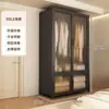 Guarda-Roupa Simples para Quarto, Uso Doméstico, Moradia Alugada, Armário de Armazenamento de Metal de Aço Carbono Resistente e Durável, Montado para Apartamentos Pequenos