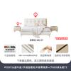 Oso de Invierno Capa Superior Piel de Vaca Cama Puff Estilo Crema Cama Grande Sencilla Lujo Ligero Cama de Cuero Nórdica Moderna Doble Cama Matrimonial