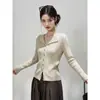 Cárdigan de Punto Hueco Acanalado de Manga Larga para Mujer, Atmósfera Otoño/Invierno, Elegante Suave y Esponjoso, Top Base Ajustado con Cuello en V Plegado