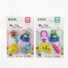 Atacado Novos Borrachas Cartoon 3D em Blisters, Conjunto de Borrachas Estudantis com Lâmina Dupla, Brindes Promocionais