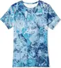 Atacado Europeu e Americano Transfronteiriço Mais Vendido Impressão Digital 3D Cubo de Gelo Frio Efeito Tridimensional Camiseta Casual de Manga Curta de Verão para Crianças