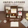 Estantería de escritorio, Estante de almacenamiento de escritorio, Librería pequeña de almacenamiento para oficina, Mostrador de exhibición para estudiantes, Gabinete de esquina de niveles para encimera