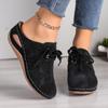 Verão comércio exterior transfronteiriço novo estilo baotou meio chinelos lace-up cunha sandálias femininas europeias e americanas plus size sandálias ocas