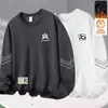 Nueva Camiseta de Manga Larga con Cuello Redondo Otoño/Invierno 2025, Sudadera Gruesa Versátil de Moda con Forro Polar, Camiseta Básica de Moda para Hombre