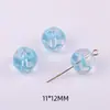 Liquidação Miçangas de Vidro com Gotejamento DIY Contas Redondas Pintadas à Mão para Natal Furo Reto Contas Soltas Acessórios para Joias Pingentes de Pulseira