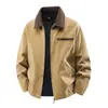 Ropa de Hombre Transfronteriza Otoño e Invierno 2025 Nueva Chaqueta Cálida de Solapa para Hombre Moda Tendencia Clásica Versátil Resistente al Viento para Exteriores