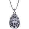 Pingente de seda de prata 999 estilo antigo desgastado masculino de prata esterlina feito à mão pingente protetor personalizado de nicho masculino e feminino