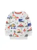 Ropa para Niños Directo de Fábrica 26 Novedades de Otoño Sudadera para Niños Estilo Europeo y Americano Estampado de Vehículos de Construcción Camiseta Básica de Cuello Redondo para Niños