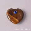 Pedra Bruta de Cristal Natural 2cm Formato de Coração Cravejado com Diamante Zircônia Safira Ametista Pedra Preciosa Acessórios para Joias DIY