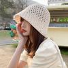 Sombrero de Pescador con Calados Estilo K para Mujer Verano Versátil Moda Transpirable Sombrero para el Sol Sombrilla para Exteriores Playa Sombrero Cubeta