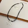 Collar Colgante de Girasol Bohemio Distintivo Estilo Europeo y Americano para Mujer Cadena de Clavícula de Moda de Alta Gama Lujo Ligero Tendencia