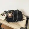 Bolso de Lana de Cordero Shuai Mi Jia para Mujer 2026 Nuevo Moderno y Elegante Bolso de Hombro Versión Coreana Bolso Cruzado de Nicho de Moda