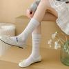 Calcetines de Verano Finos Versátiles Adelgazantes de Media Pantorrilla Estilo Ballet Malla Transpirable Calcetines Largos Holgados Japoneses