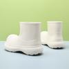 Quatro estações vestindo botas de chuva femininas verão antiderrapante aumento fundo grosso botas de chuva eva avançado sentido tubo curto impermeável resistente ao desgaste sapatos de água