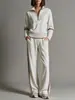 Conjunto Deportivo Casual Transfronterizo Nuevo Amazon 2026: Conjunto de Dos Piezas de Sudadera con Cuello Alto y Bloques de Color Estilo Europeo y Americano con Pantalones de Pierna Ancha