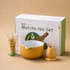 Conjunto de Chá Matcha terno Conjunto de 7 peças Tigela de Matcha Estilo Japonês com Bocal Cor Matcha Porta-chá Baibenli Cerâmica Novo Transfronteiriço