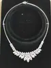 Collar Europeo y Americano Transfronterizo de Zirconia con Colgante de Gota, Cadena para Clavícula Estilo Corte de Nicho de Lujo Ligero, Joyería Versátil y de Moda para Mujer
