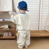 Roupa de Outono para Bebê Menino, Conjunto de Duas Peças de Manga Longa Classe A, Conjunto de Duas Peças Fofo Estiloso com Desenho Animado para Primavera e Outono para Sair