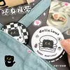 Espejo Pequeño Portátil Gatito Negro Lindo Espejo Redondo Pequeño de Hojalata Chica de Dibujos Animados Corazón de Chica Espejo de una Cara Pequeño Regalo para Estudiante