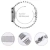 Adequado para Apple Watch S11 Pulseira de Relógio de Metal de Aço Inoxidável Sólido com Fecho Borboleta Uma Fileira de Contas