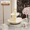 Prato de Frutas e Bandeja de Doces Multicamadas em Forma de Pétala de Luxo Leve, Prato de Bolo Pet Plástico Resistente a Estilhaços, Bandeja de Doces para Festa Atacado