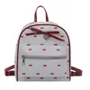 Mochila para Mujer Estilo Coreano Estilo Universitario 2025 Nueva Moda de Verano Lazo Mochila Pequeña Bolsa para Compras y Viajes Diarios
