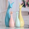 Gabinete de TV para Sala de Estar Jingdezhen Decoração de Casa Enfeites de Animais Cerâmicos Feito Sob Medida Artesanato Popular Veado de Quatro Chifres Nórdico