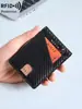 Em Estoque Transfronteiriço Nova Carteira Masculina de Negócios RFID Ultra Fina Dobrável Porta-Cartões Múltiplos Slots Portátil Simples Pequena Carteira