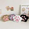 Bolsa infantil de pelúcia de desenho animado para outono e inverno, garra de gato fofa, corrente macia para ombro, bolsa carteiro, porta-moedas para meninas, atacado
