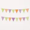 Banderines triangulares coloridos para fiesta de cumpleaños de bebé, pancartas de decoración para jardín de infantes, banderines triangulares de colores, en stock del fabricante